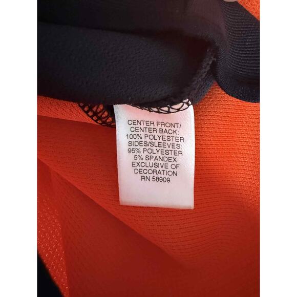 Gianni Bini Colorblock Short Sleeve Bodycon Sheath Dress Black/Orange/Cream Sm - Picture 7 of 10